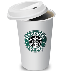 Керамическая термочашка Starbucks Белая 6152 фото