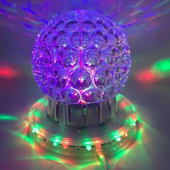 Лампа шар на подставке с вращающимися шаром RGB