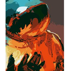 Картина за номерами Strateg ПРЕМІУМ Космонавт абстракція розміром 40х50 см (DY309) DY309-00002 фото