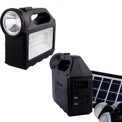 Система автономного освітлення та зарядки GD-101 (сон панель + ліхтар + 3 лампи) 9206 фото