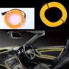 Подсветка для салона автомобиля CAR Cold Light Line EL-1302-5 м Yellow 9587 фото