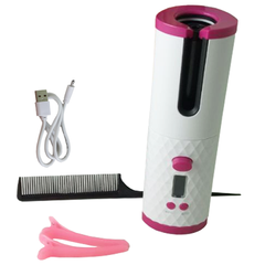 Бездротова плойка для завивки волосся Ramindong Hair curler RD-060 Біла з рожевим 7100 фото