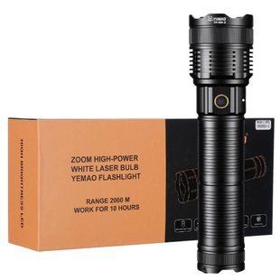 Фонарь ручной аккумуляторный повышенной мощности поисковый YEMAO YM-G34-2 TG 30W Черный 37291 фото