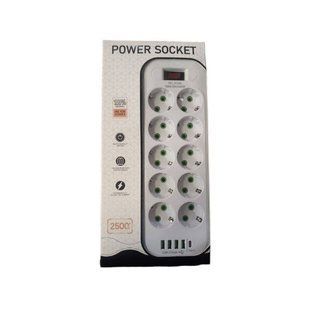 Удлинитель сетевой фильтр 5м 10&times;220В+4&times;USB+1&times;Type-C D10L Белый 34536 фото