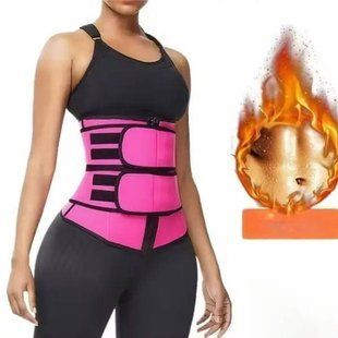 Утягивающий пояс для похудения Waist training corset Розово-черный XXL 6501 фото
