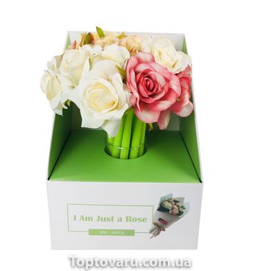 Набор гелевых ручек цветок 16 шт Розовые, белые, желтые розы 3596 фото