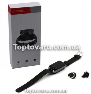 Фітнес-браслет з бездротовими навушниками Smart TWS T89 Чорний 6269 фото