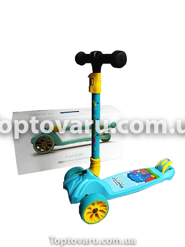 Дитячий триколісний самокат Scooter MAXI Monsters Engkid 7017 фото