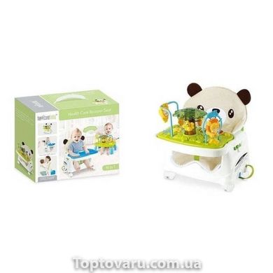 Стільчик для годування + ігровий 2в1 Ведмедик Happycute Baby Зелений 15426 фото