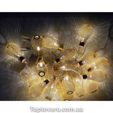 Гирлянда Китайский фонарик Золото LED 20 NEW фото