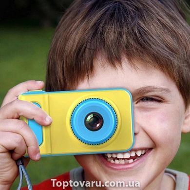 Детский цифровой фотоаппарат Smart Kids Camera V7 (желто-голубой) 1634 фото