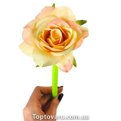 Набір гелевих ручок квітка 16 шт Рожеві, білі, жовті троянди 3596 фото