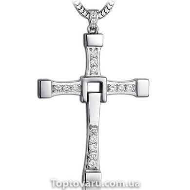 Крест Доминика Торетто с цепочкой Серебристый 1356 фото