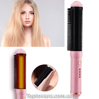 Гребінець випрямляч для волосся Fashion Hairdresser S9 Рожевий 8707 фото