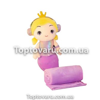 Игрушка-подушка Русалка с пледом 3 в 1 Фиолетовый 7056 фото