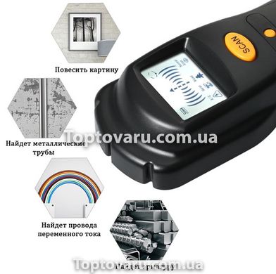 Шукач прихованої проводки і металу Smart Sensor AR 906 Чорний 6208 фото