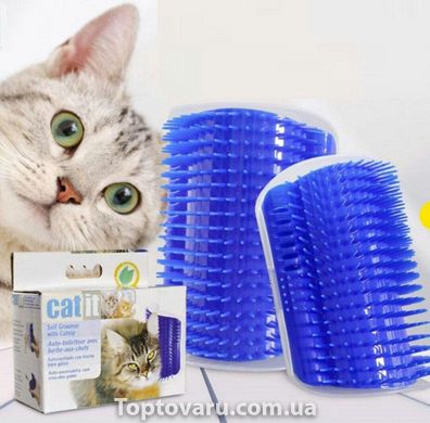 Интерактивная игрушка - чесалка для кошек Hagen Catit Self Groom Синяя 2000 фото