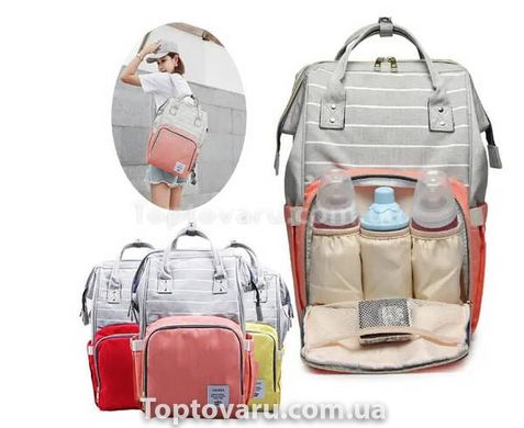 Рюкзак для мам Living Traveling Share Серый в полоску 14484 фото