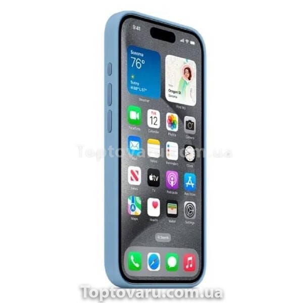 Чохол для смартфона Silicone Full Case AAA MagSafe IC для iPhone 15 Pro Blue 18857 фото