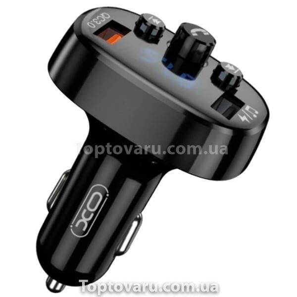 FM-модулятор + автомобільний зарядний пристрій XO BCC03 car charger 18W Bluetooth + QC3.0 Quick Charger Чорне 32036 фото