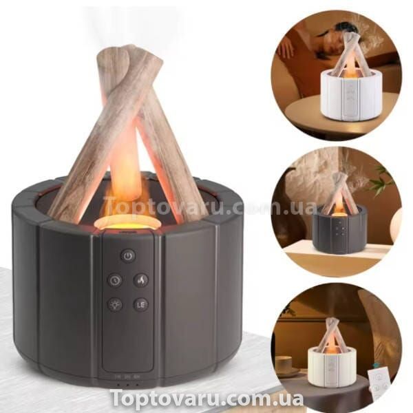 Увлажнитель воздуха в виде костра с имитацией пламени Bonfire Himidifier Черный 22573 фото