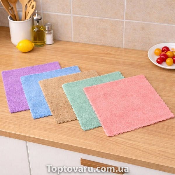 Набор кухонных салфеток из микрофибры 25x25см 20шт 32435 Разноцветный 36129 фото