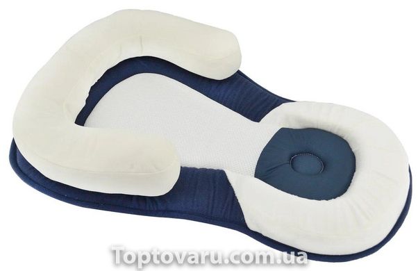 Подушка для новонароджених Baby Sleep Positioner Синя 2382 фото