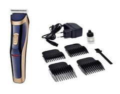 Аккумуляторная машинка для стрижки волос Geemy Gm 6005 Сине-Бежевая 4545 фото