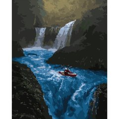 Картина за номерами Strateg ПРЕМІУМ Купання в гірській річці розміром 40х50 см (GS290) GS290-00002 фото