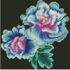 Алмазная мозаика Strateg ПРЕМИУМ Цветы неоновые размером 30х30 см CA-0062 CA-0062-00002 фото