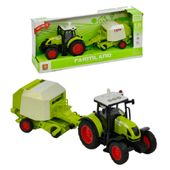 Іграшка Трактор із причепом зі звуковими та світловими ефектами Farmland Зелений 15308 фото