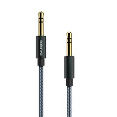 Аудiо-кабель BOROFONE BL3 Audiolink audio AUX cable, 1m Metel Grey BL3MG1-00001 фото
