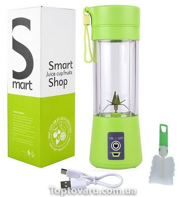 Блендер Smart Juice Cup Fruits USB Зеленый 4 ножа 861 фото