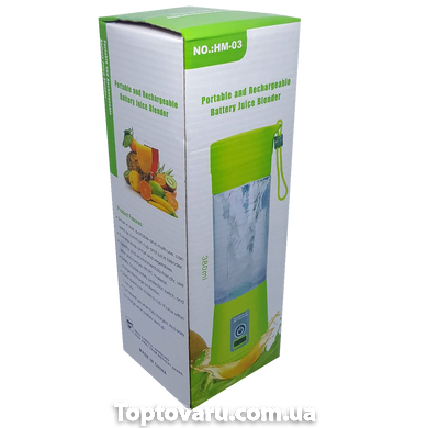 Блендер Smart Juice Cup Fruits USB Зелений 861 фото