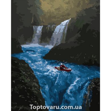 Картина за номерами Strateg ПРЕМІУМ Купання в гірській річці розміром 40х50 см (GS290) GS290-00002 фото