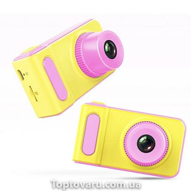 Дитячий цифровий фотоапарат Smart Kids Camera V7 (жовто-рожевий) 1635 фото