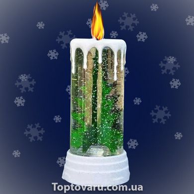 Новогодний декоративный фонарь "Новогодняя Свеча" с LED подсветкой, 27 см 2890 фото