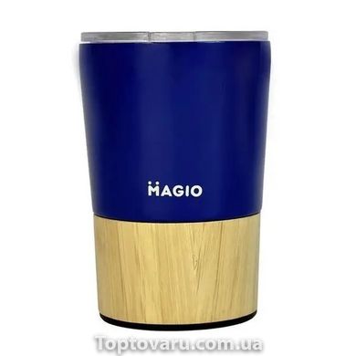 Термокружка MAGIO MG-1044I 300мл Синяя/Бамбук 14211 фото