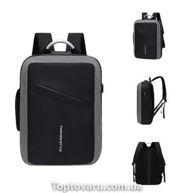Рюкзак для ноутбука із кодовим замком Антизлодій Fashion Style Сірий 14485 фото