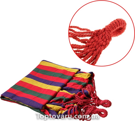 Мексиканский подвесной гамак без планок 150 х 200 см Красный 8848 фото