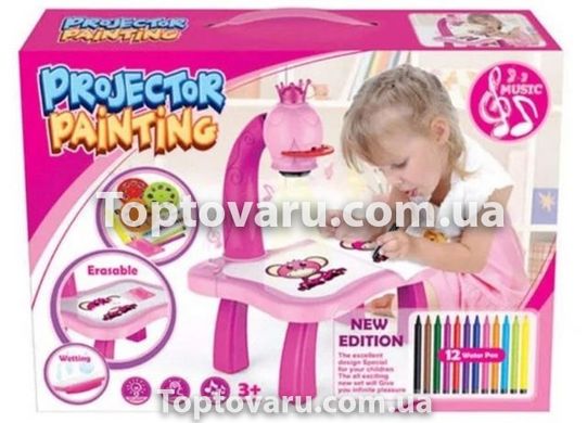 Дитячий стіл для малювання зі світлодіодним підсвічуванням Рожевий 3828 фото