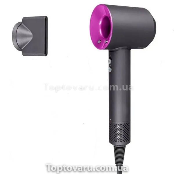 Фен для волос с насадкой-концентратором 1600Вт Hair Dryer Fan Фуксия 18544 фото