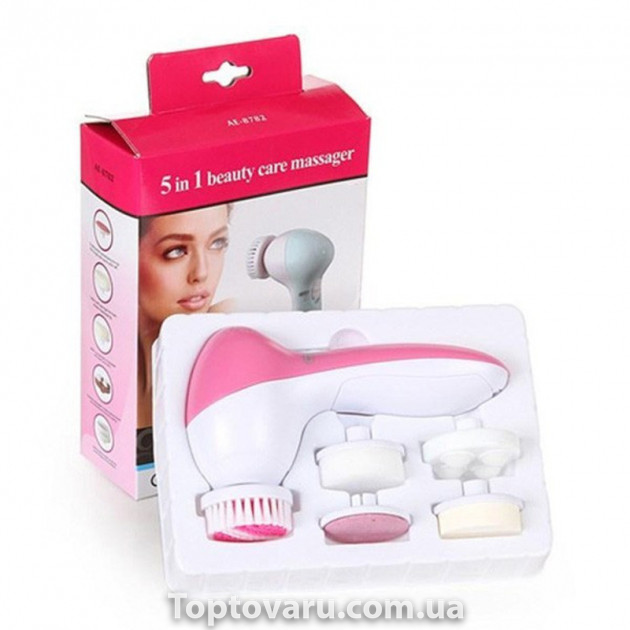 Универсальный массажер для лица и тела Massager 5in1 AE-8782 Розовый 3501 фото