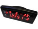 Настольные LED Caixing CX-868 часы с календарем, термометром и будильником Черные 2125 фото 3