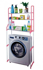 Стелаж для зберігання над пральною машиною Laundry Rack TW-106 Рожевий 6794 фото