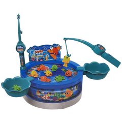 Гра дитяча Рибалка магнітна зі звуком та підсвічуванням Rotating Fishing Plate Блакитна 17656 фото