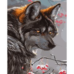 Картина по номерам Strateg ПРЕМИУМ Взгляд волка размером 40х50 см (GS456) GS456-00002 фото