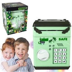 Дитячий сейф-скарбничка piggy bank з кодовим замком зелений + Подарунок 3200 фото