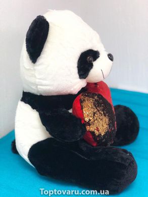 Плюшевий ведмедик Панда з серцем в подарунковій упаковці р-р L 1646 фото