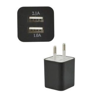 Зарядное устройство USB 2100 2USB Черное 34458 фото